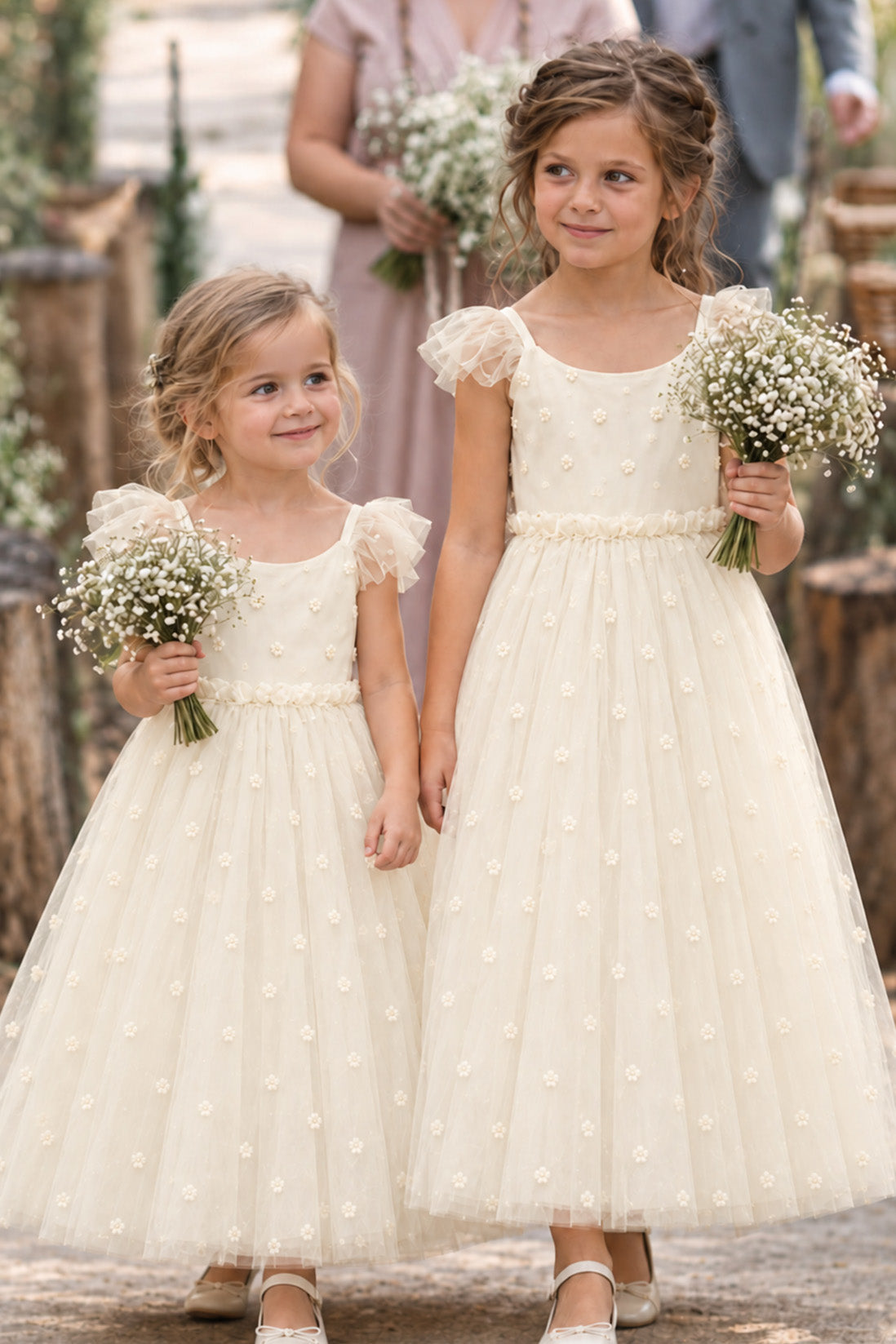 Heidi ~ Antique Cream Party Girl Dress