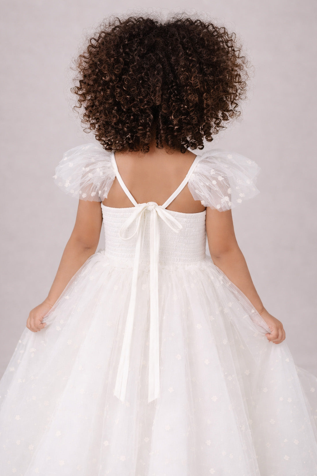 Heidi ~ Ivory White Party Girl Dress /Flower Girl Dress