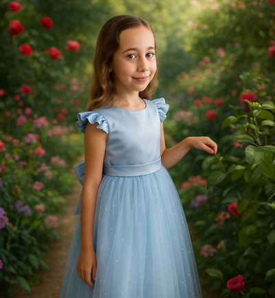 Helena in Baby Blue ~ Luxurious Party Dress