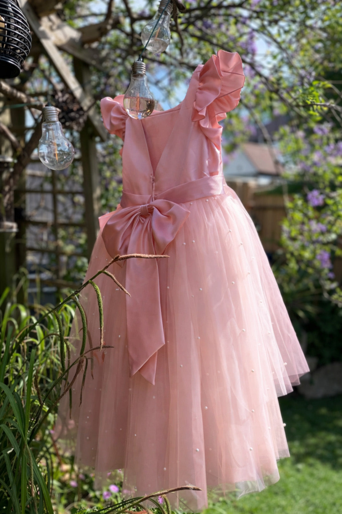 Helena in Dusty Rose ~ Luxurious Flower Girl or Party Dress