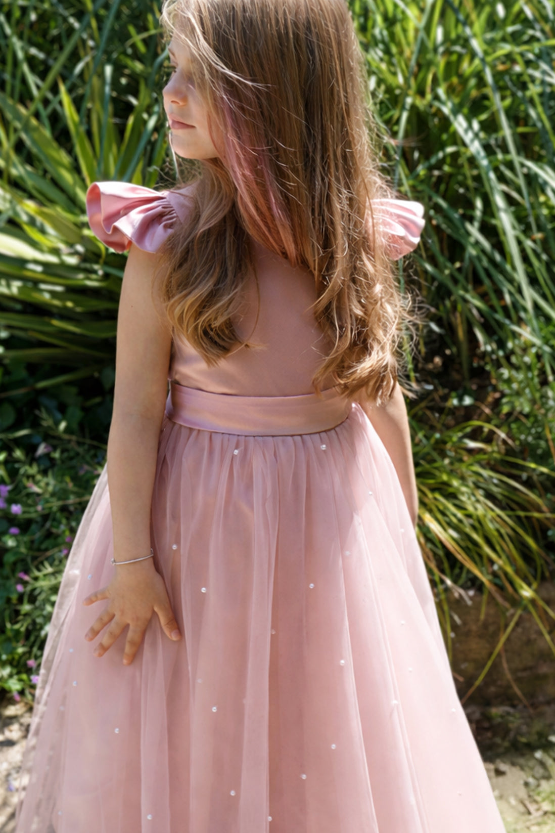 Helena in Dusty Rose ~ Luxurious Flower Girl or Party Dress