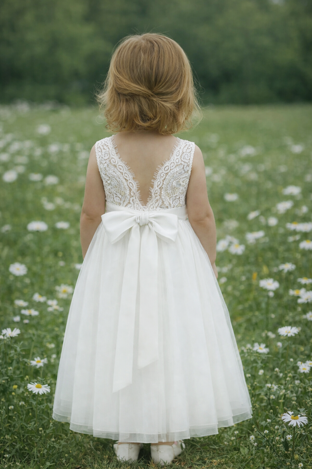 Honey in Ivory White  ~ Party or Flower Girl Dress
