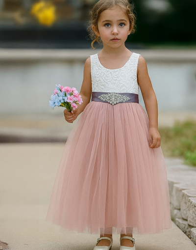 Honey in Baby Pink ~ Party or Flower Girl Dress