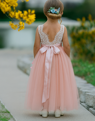 Honey in Baby Pink ~ Party or Flower Girl Dress
