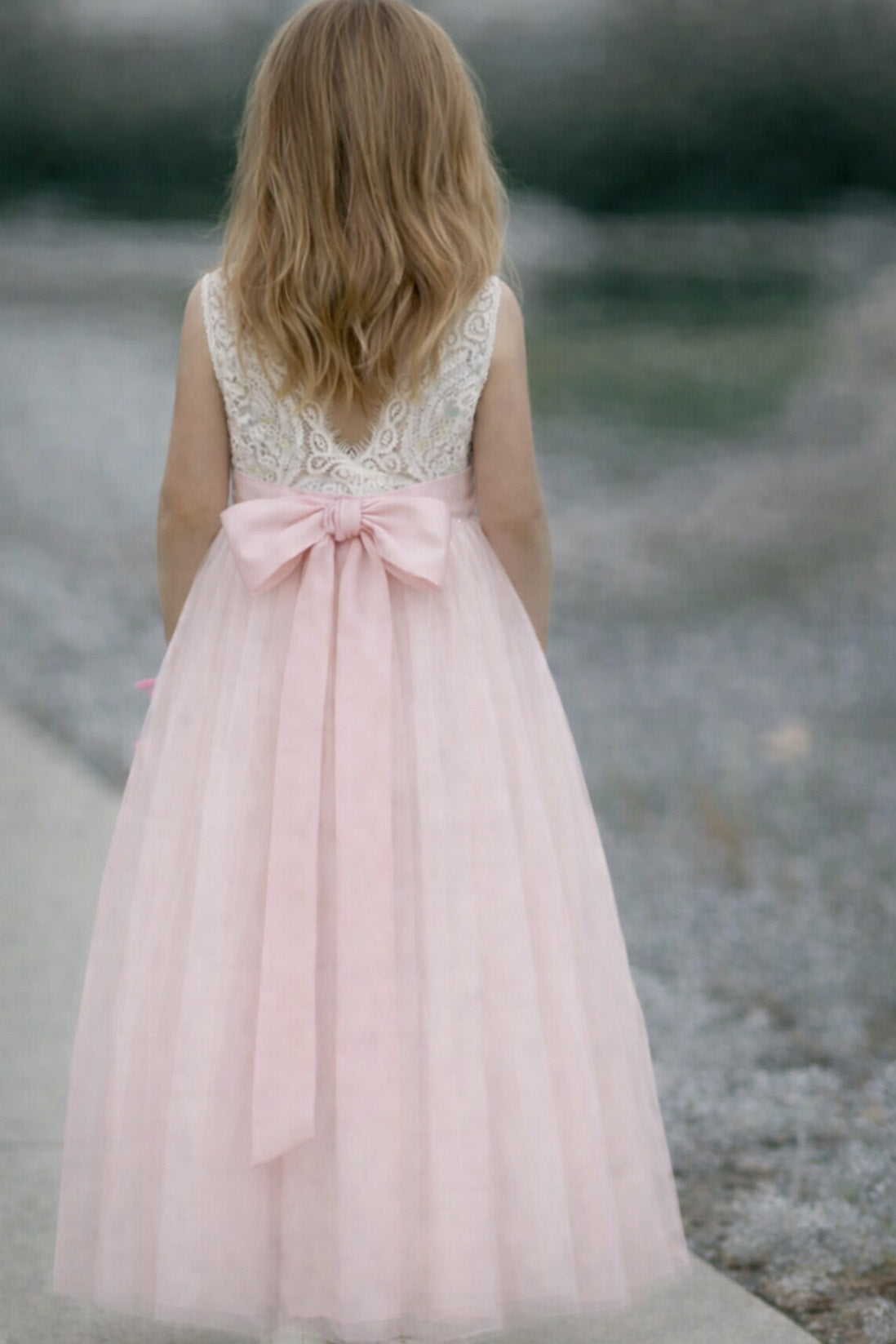Honey in Baby Pink ~ Party or Flower Girl Dress + Sash