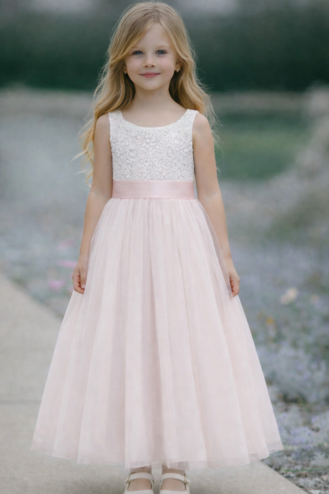 Honey in Baby Pink ~ Party or Flower Girl Dress + Sash