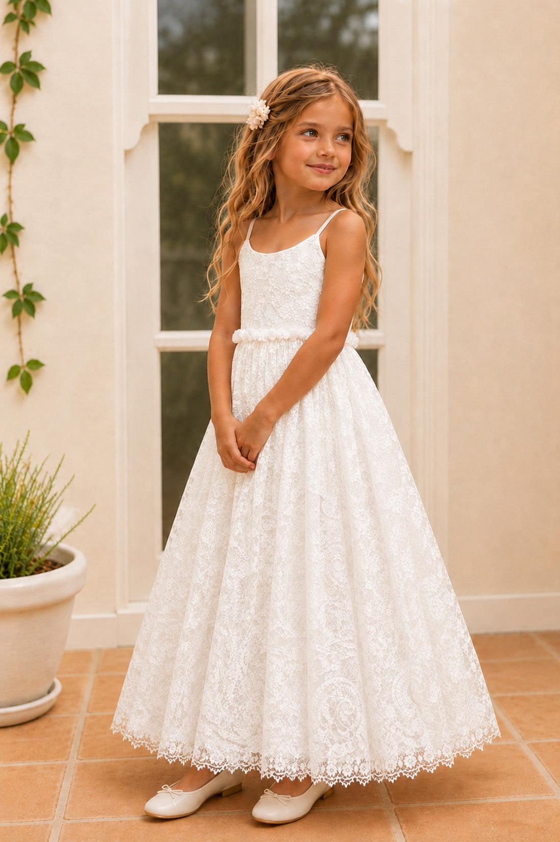 Hope ~ Ivory White Party Girl Dress /Flower Girl Dress
