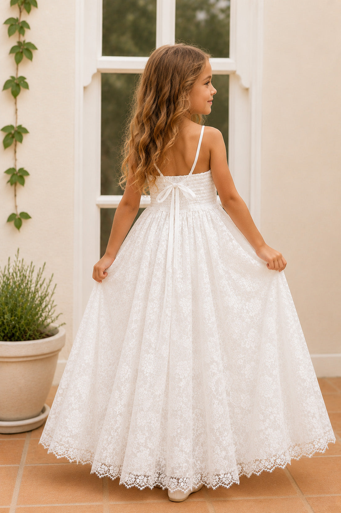 Hope ~ Ivory White Party Girl Dress /Flower Girl Dress