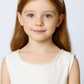 Hope ~ Gold + Ivory Headband  (Ages 2 - Adult) with a pink satin drawstring bag.