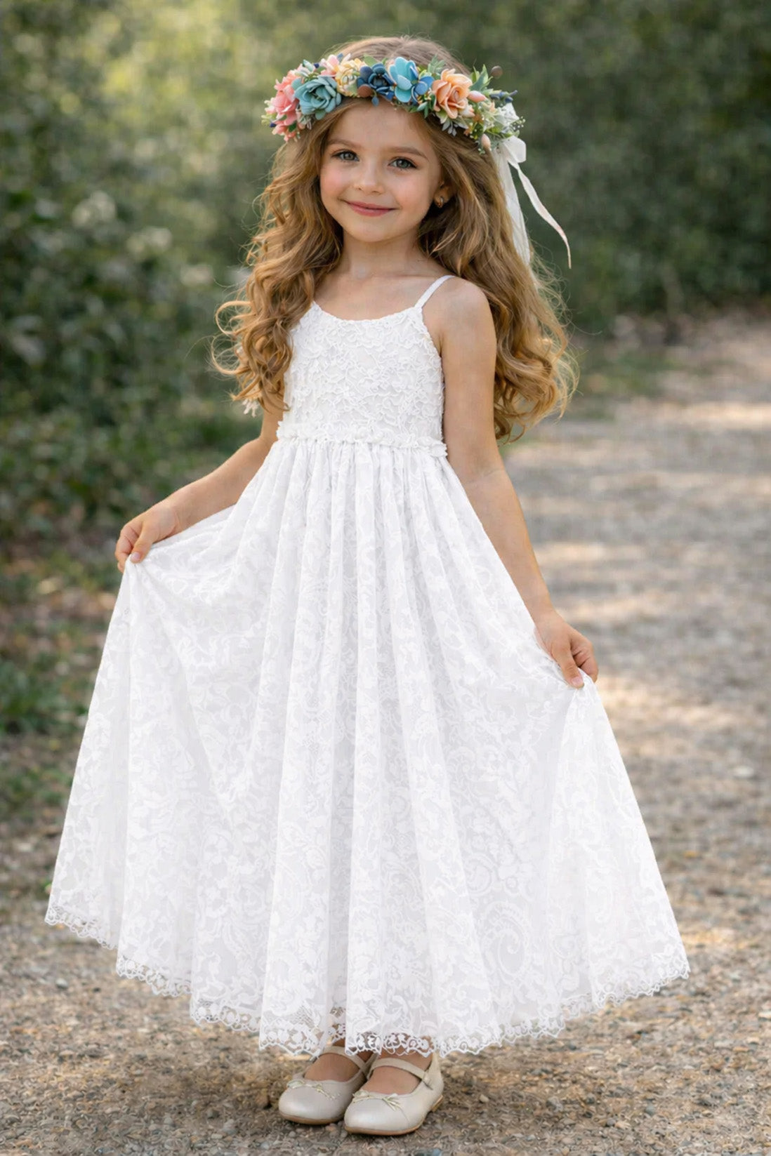 PREORDER - Hope ~ Ivory White Party Girl Dress /Flower Girl Dress
