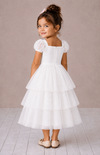 Isla ~ Ivory White Party Girl Dress /Flower Girl Dress