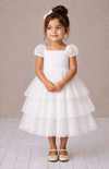 Isla ~ Ivory White Party Girl Dress /Flower Girl Dress