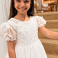 Josephine in Ivory White - A-line Flower Girl or Communion Dress