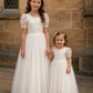 Josephine in Ivory White - A-line Flower Girl or Communion Dress