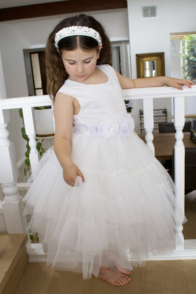 Juniper in Ivory White  Party or Flower Girl Dress