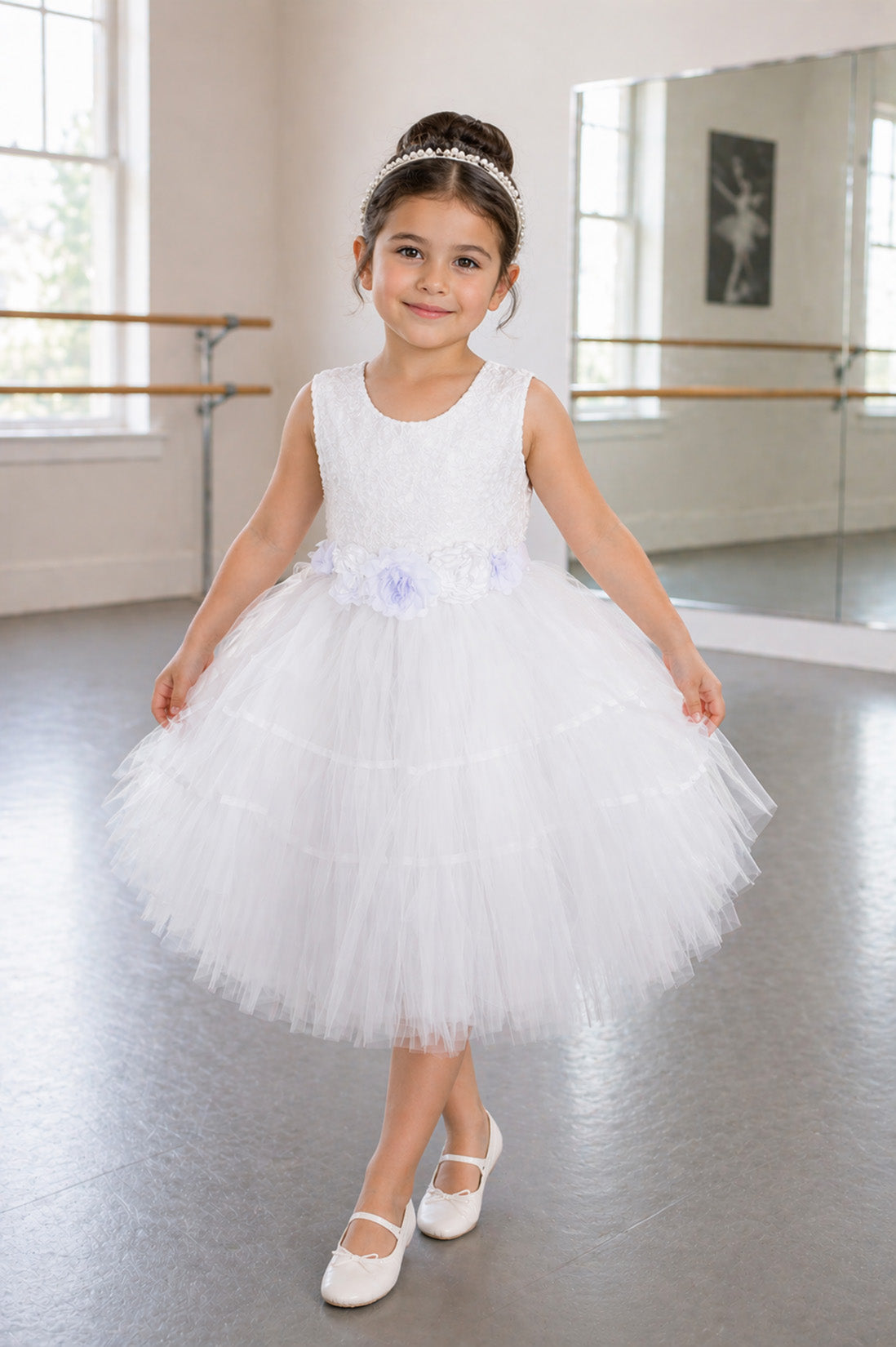 Juniper in Ivory White  Party or Flower Girl Dress