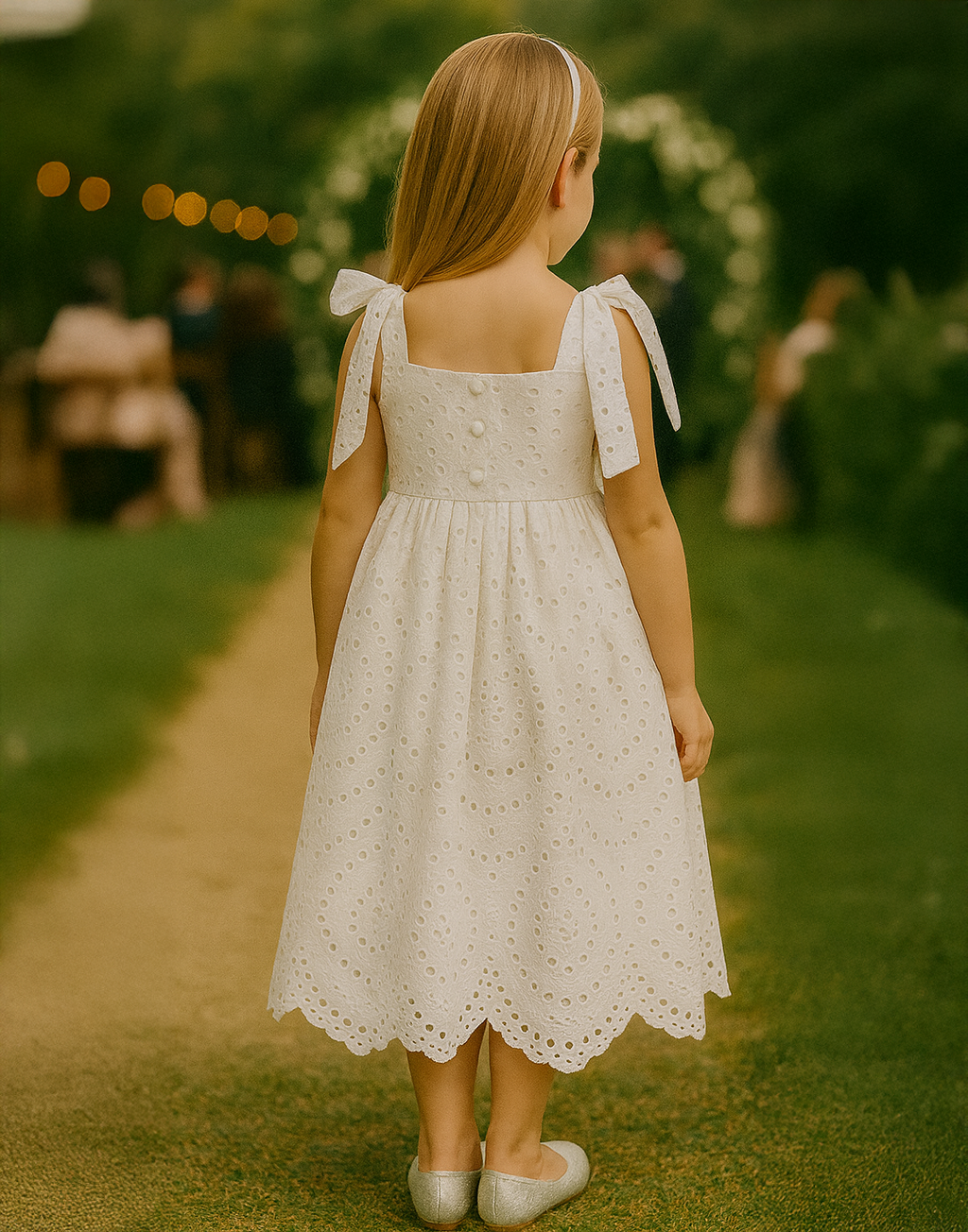 Kiera in Ivory White ~ Party or Flower Girl Dress