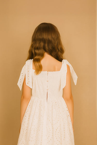 Kiera in Ivory White ~ Party or Flower Girl Dress
