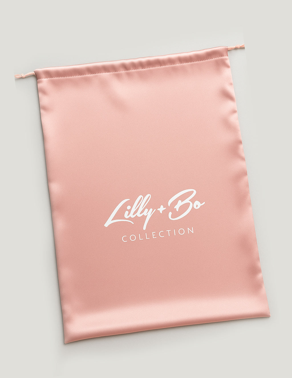 Pink Satin Drawstring Gift Bag
