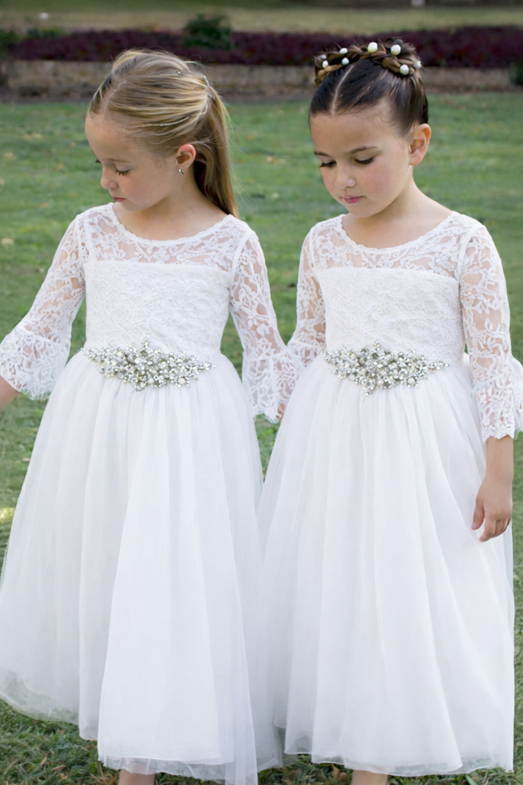 Layla Ivory White ~ Flower Girl or Communion Dress