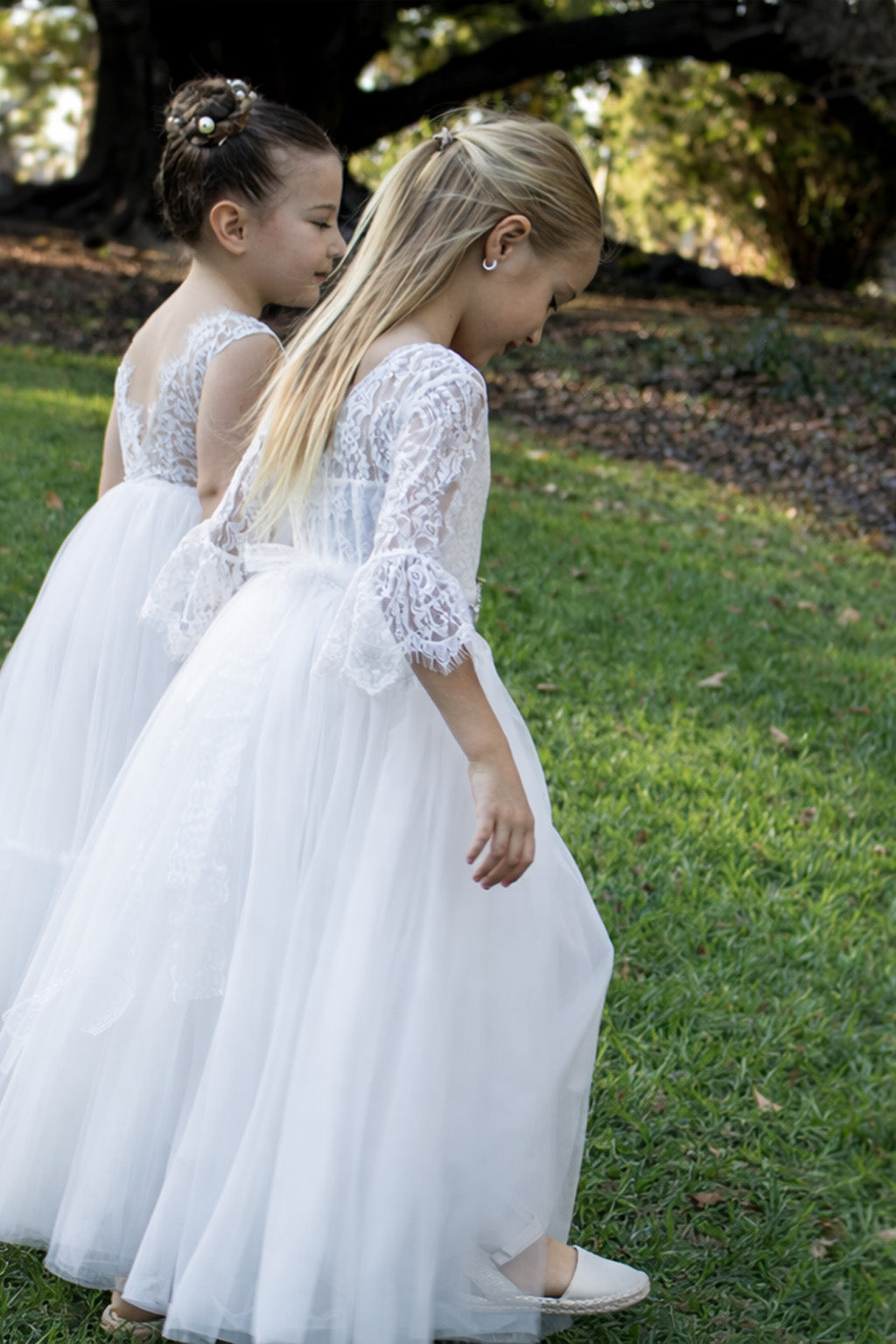 Layla Ivory White ~ Flower Girl or Communion Dress