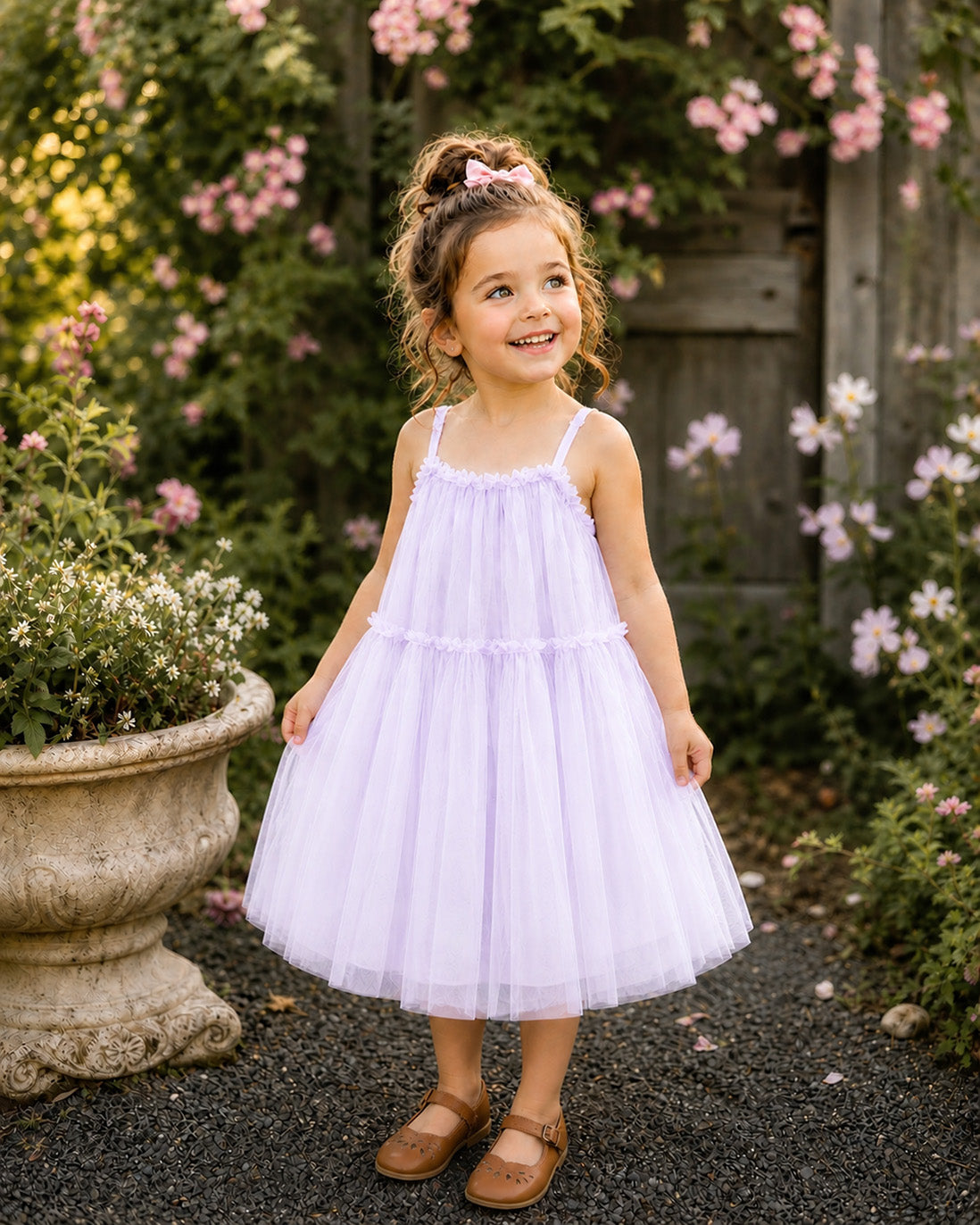 PREORDER Elsie in Lavender Tulle Party Girl Dress