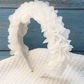 Lilly Frilly Satin Headband (Ages 3 upwards) with a pink satin drawstring bag.