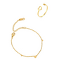 Lola Heart Duo - Bracelet + Ring for Flower Girls // 18k Gold Plated PVD Waterproof