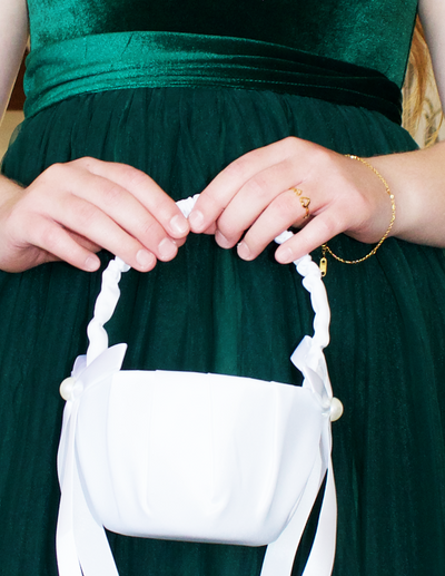 Flower Girls Petal/Confetti Satin Basket