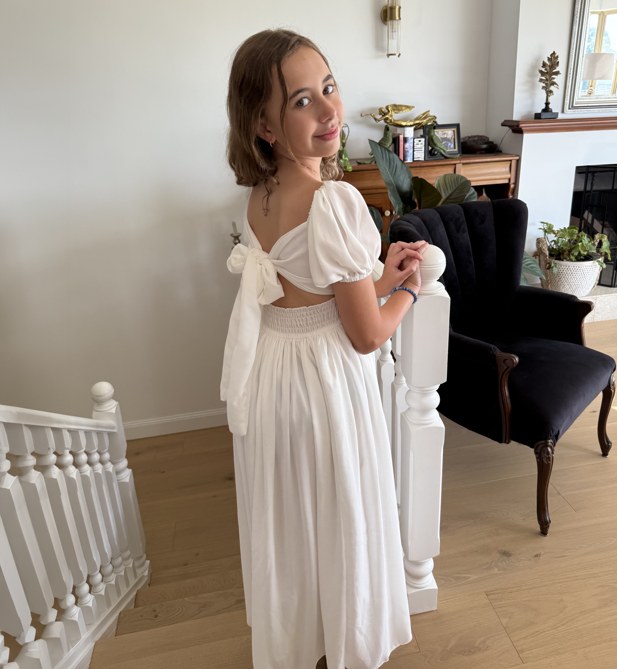 Lucille ~ Ivory Luxurious Flower Girl Dress