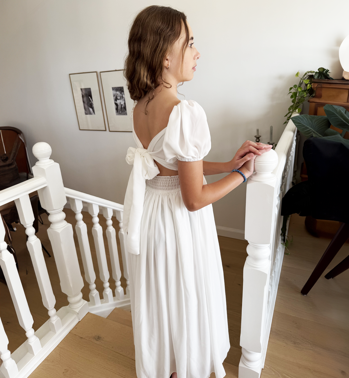 Lucille ~ Ivory Luxurious Flower Girl Dress