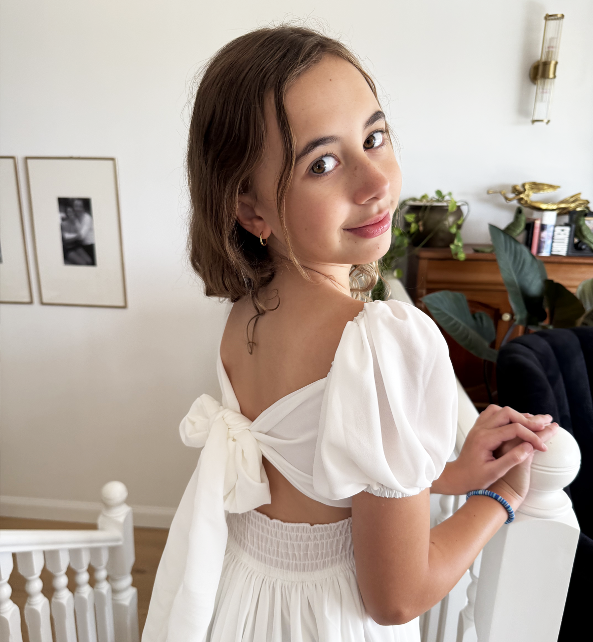 Lucille ~ Ivory Luxurious Flower Girl Dress