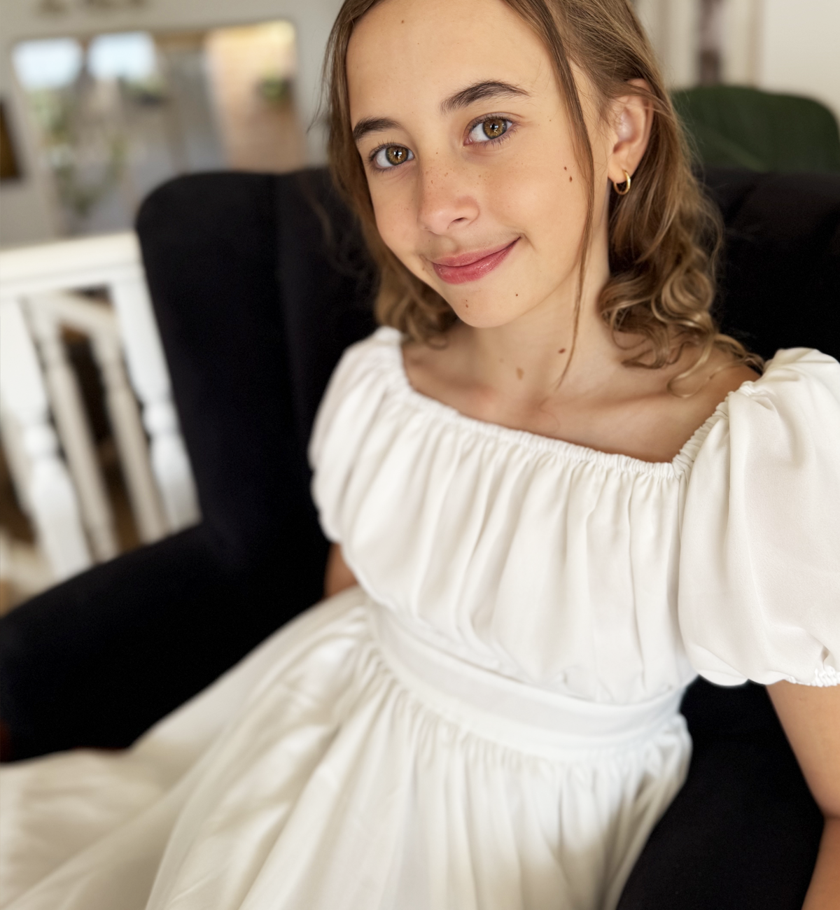 Lucille ~ Ivory Luxurious Flower Girl Dress