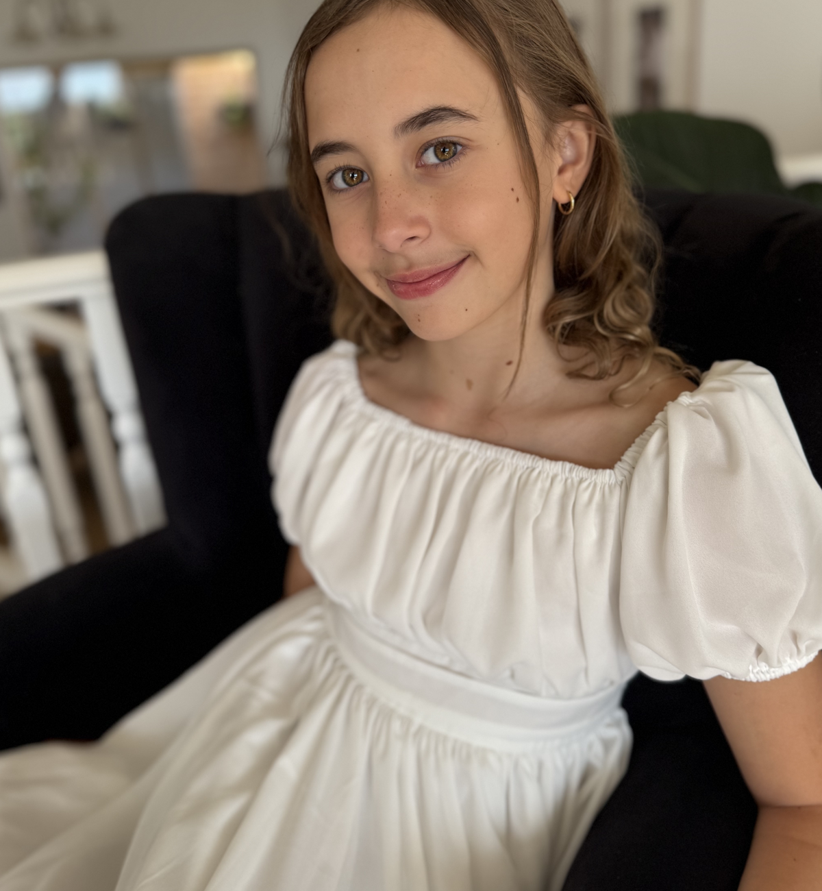 Lucille ~ Ivory Luxurious Flower Girl Dress