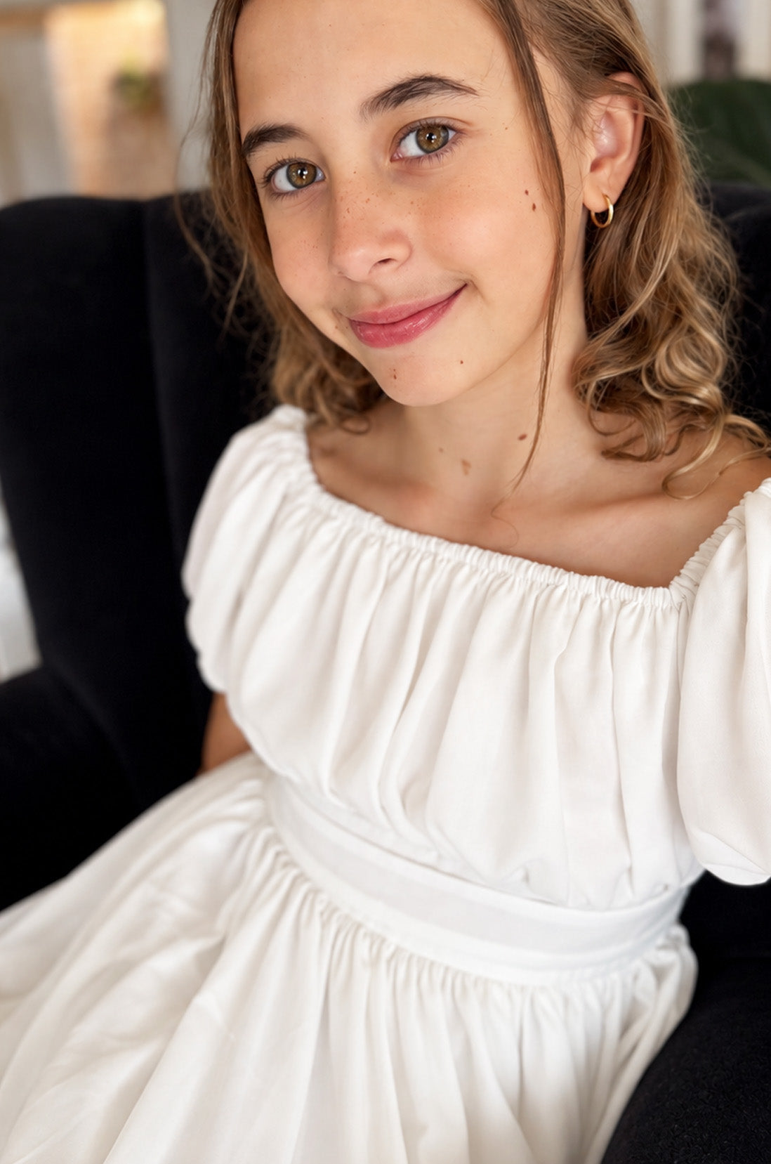 Lucille ~ Ivory White Luxurious Party Girl Dress
