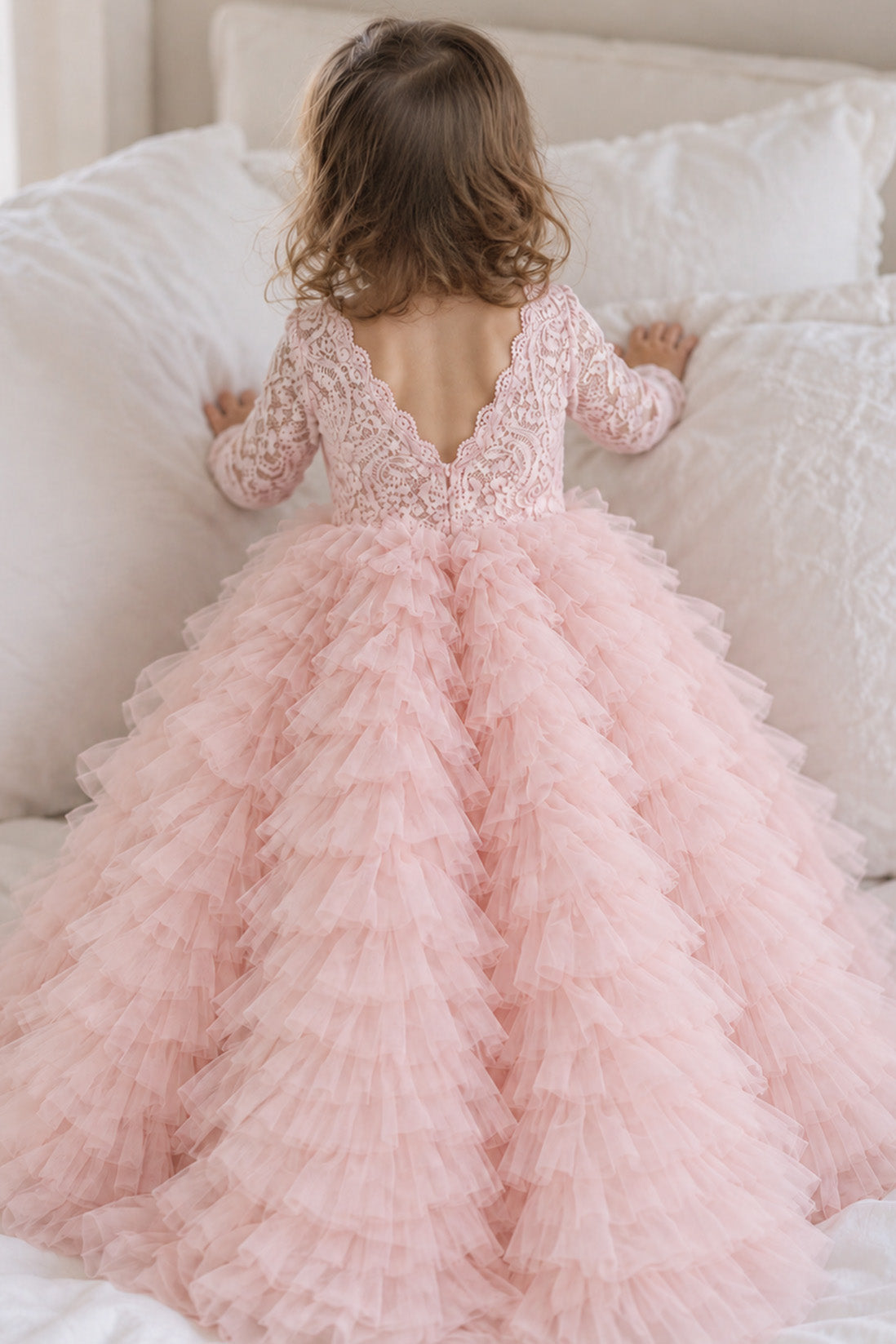 Mabel in Pink Party Girl or Flower Girl Dress {Baby + Toddler}