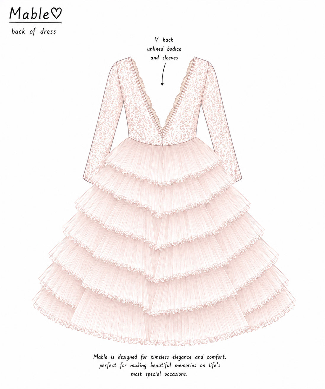 Mabel in Pink Party Girl or Flower Girl Dress (New Size Dimension)