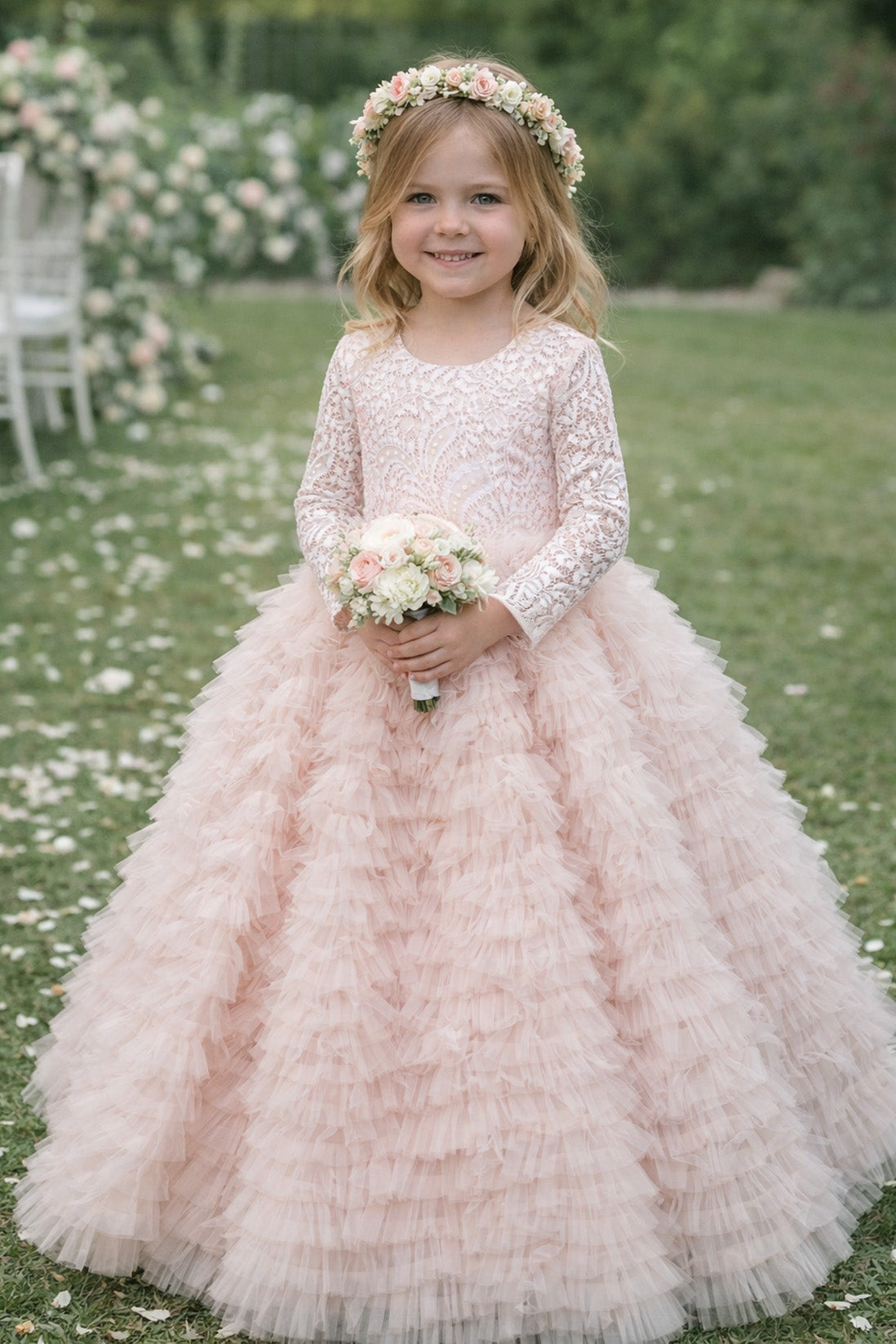 Mabel in Pink Party Girl or Flower Girl Dress