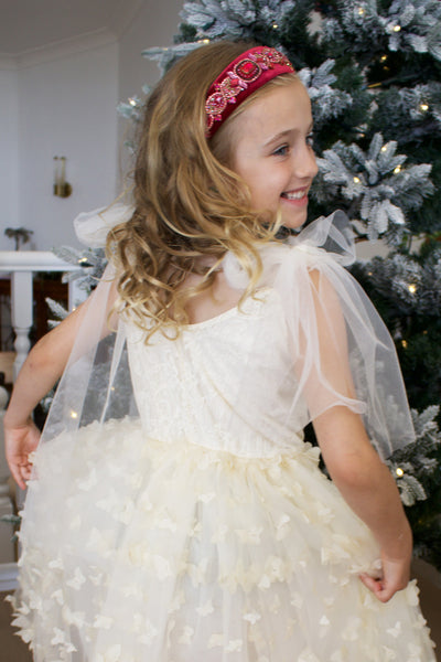 Magenta Queen (Ages 6-Adult) with a pink satin drawstring bag.