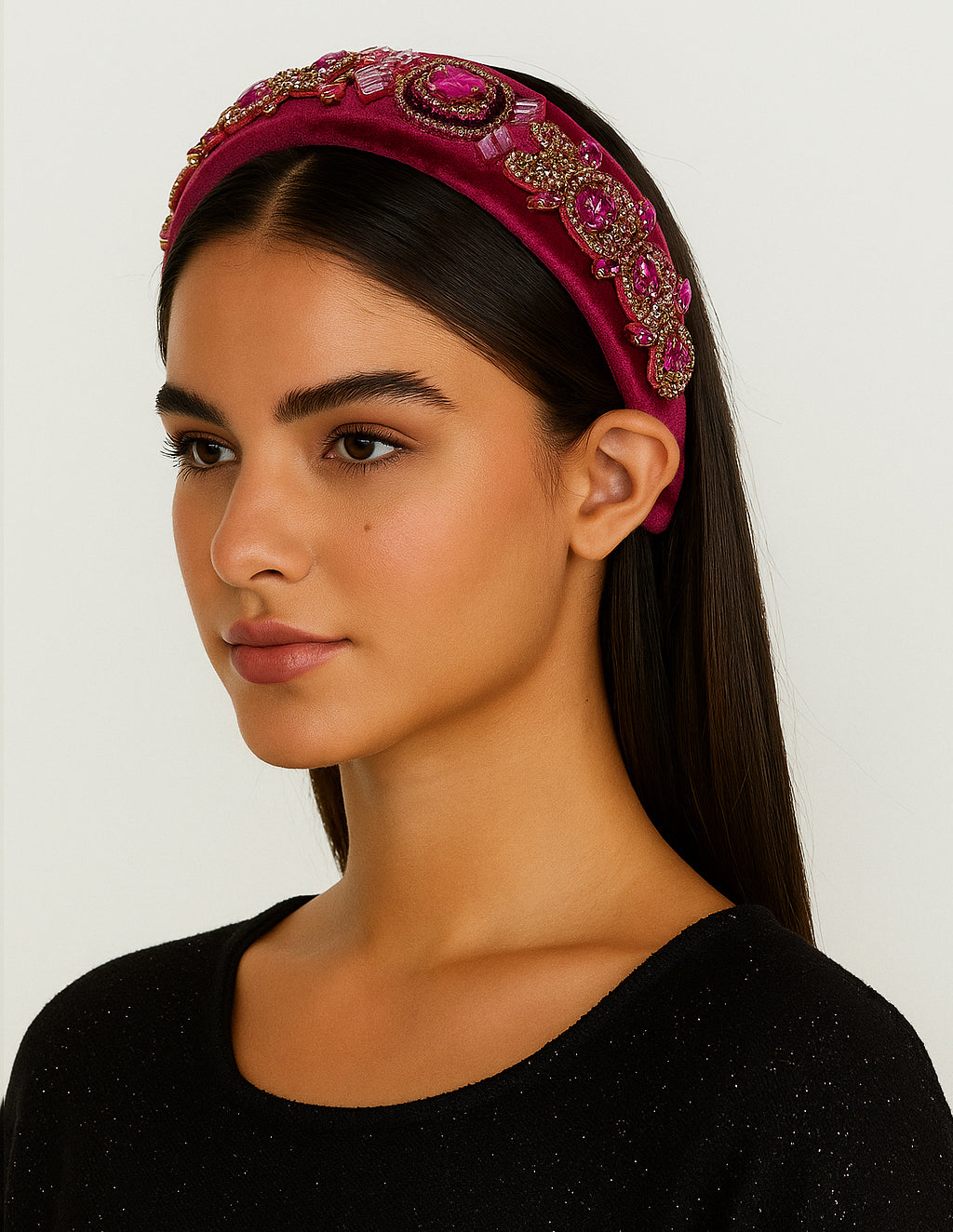 Magenta Queen (Ages 6-Adult) with a pink satin drawstring bag.