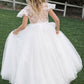 Magnolia in Ivory White ~ A-line Party or Flower Girl Dress