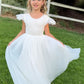Magnolia in Ivory White ~ A-line Party or Flower Girl Dress