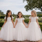 Magnolia in Ivory White ~ A-line Party or Flower Girl Dress