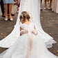 Maryanne in Champagne + Ivory White Skirt - Flower Girl Dress