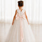Maryanne Baby Pink + Ivory White Skirt - Flower Girl Dress