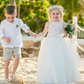 Maryanne Champagne (Baby + Toddler) + Ivory White Skirt - Flower Girl Dress