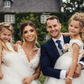 Maryanne in Champagne + Ivory White Skirt - Flower Girl Dress