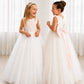 Maryanne Baby Pink + Ivory White Skirt - Flower Girl Dress