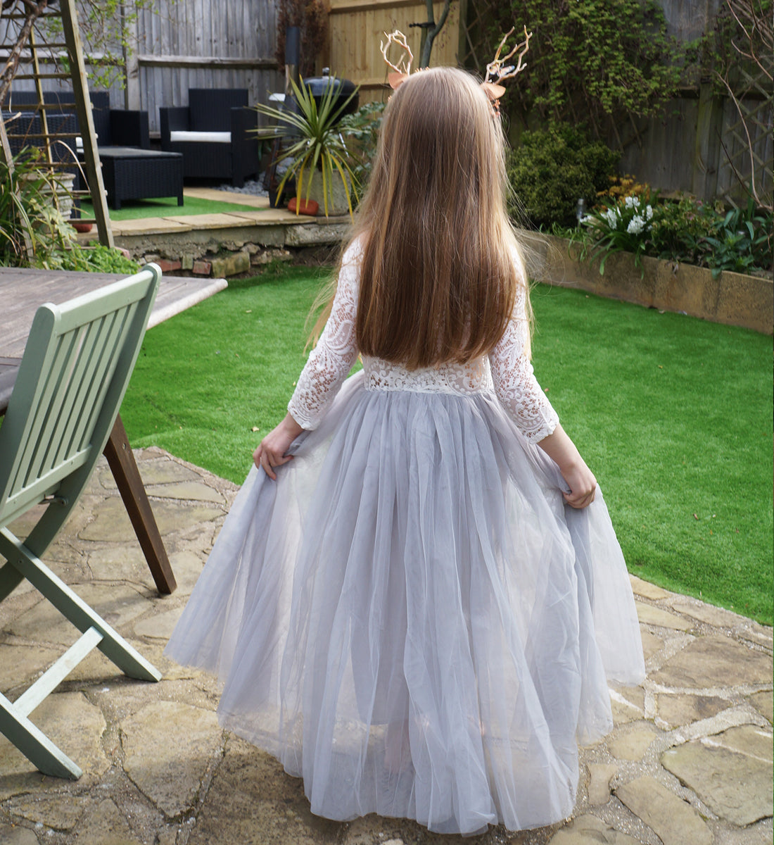 Mary-Jane in Antique Cream ~ Party or Flower Girl Dress