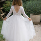 Mary-Jane in Ivory White ~ Party or Flower Girl Dress + Sash